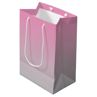 Sac Cadeau Moyen Ombre rose et gris