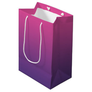 Sac Cadeau Moyen Ombre rose et pourpre