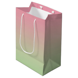 Sac Cadeau Moyen Ombre rose et vert