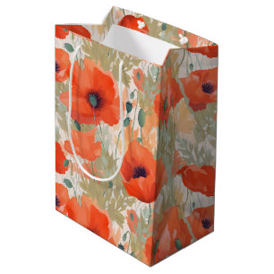 Sac Cadeau Moyen Orange Poppy Meadow