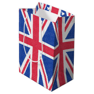 Sac Cadeau Moyen Original cross-stitch design Union Jack