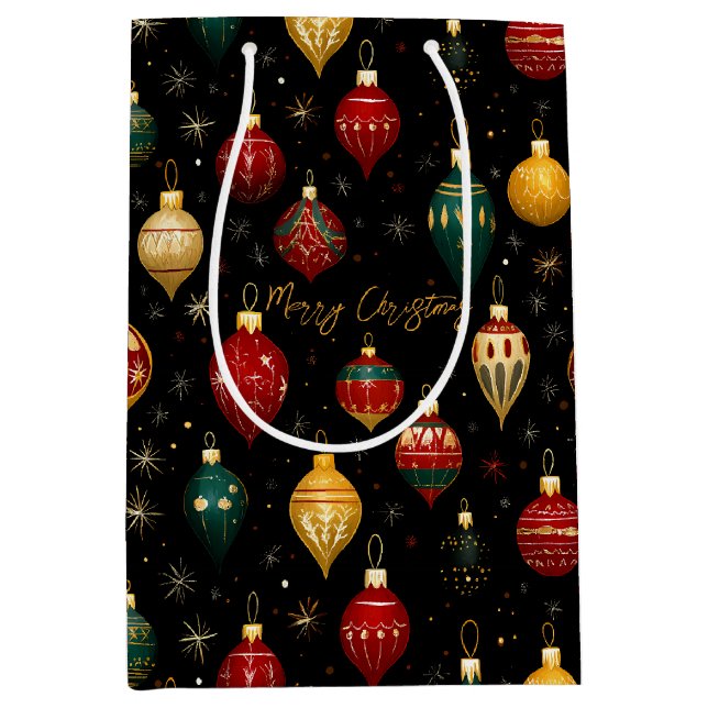 Sac Cadeau Moyen Ornement Bauble de Noël brillant (Devant)
