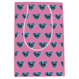 Sac Cadeau Moyen Orque Baleine Tueuse Aquarius Personnalisable Rose