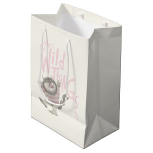 Sac Cadeau Moyen Où sont les monstres Citation - Rose
