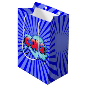Sac Cadeau Moyen Oups ! Super Hero Comic Book Action Bubble