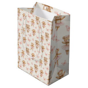 Sac Cadeau Moyen Ours ballerines mignons