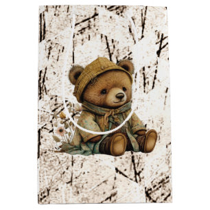 Sac Cadeau Moyen Ours Brown vintage