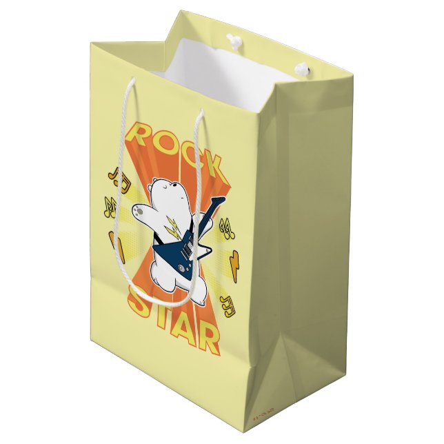 Sac Cadeau Moyen Ours de glace - Rock Star (Devant Angle)