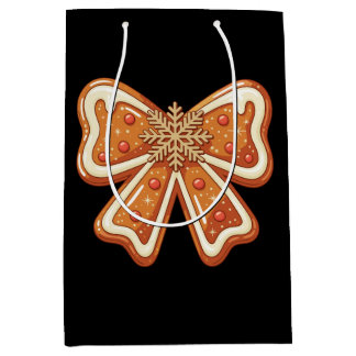 Sac Cadeau Moyen Pain d'épice Mignon Coquette Noël Féminin Xmas