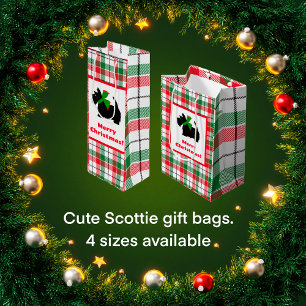 Sac Cadeau Moyen Panier de Noël écossais