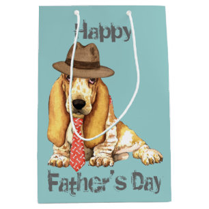 Sac Cadeau Moyen Papa de basset