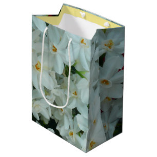 Sac Cadeau Moyen Paperwhite Narcissus Fleurs blanches délicates