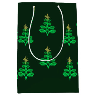 Sac Cadeau Moyen Papier d'emballage de Noël bleu