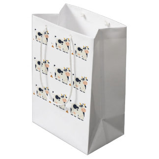 Sac Cadeau Moyen Papier d'emballage « Vache lunatique »