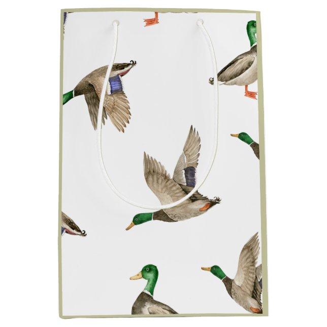 Sac Cadeau Moyen Papier d'enlèvement de canard de Mallard (Devant)