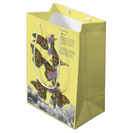 Sac Cadeau Moyen Papillons Monarques Peints à la main gracieux