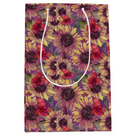 Sac Cadeau Moyen Papillons Moody et tournesols