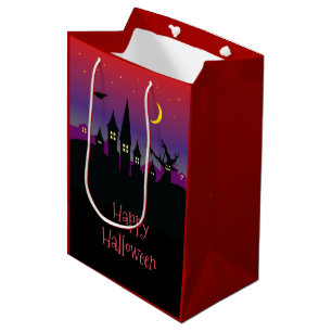 Sac Cadeau Moyen Partie hantée déplaisante de château de Halloween