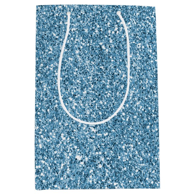 Sac Cadeau Moyen Parties scintillant de sirène turquoise         (Devant)