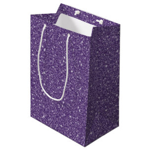 Sac Cadeau Moyen Parties scintillant pourpre