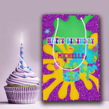 Parties scintillant Slime coloré Anniversaire Papi