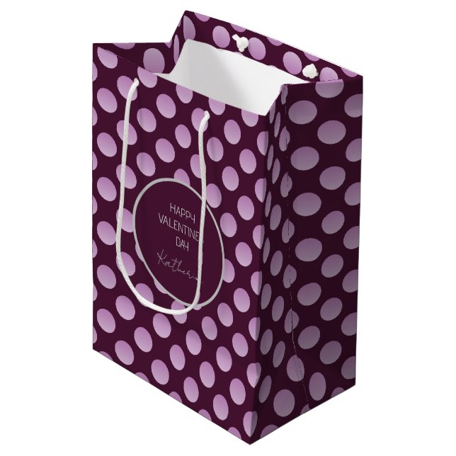 Sac Cadeau Moyen Pastel Polka Dots  (Devant Angle)