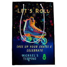 Sac Cadeau Moyen Patinage à rouleaux, 8 ans