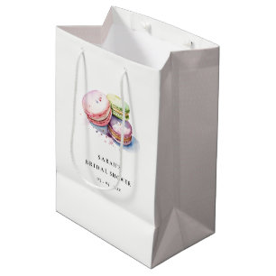 Sac Cadeau Moyen Pâtisserie de Macarons Français à l'aquarelle Ente