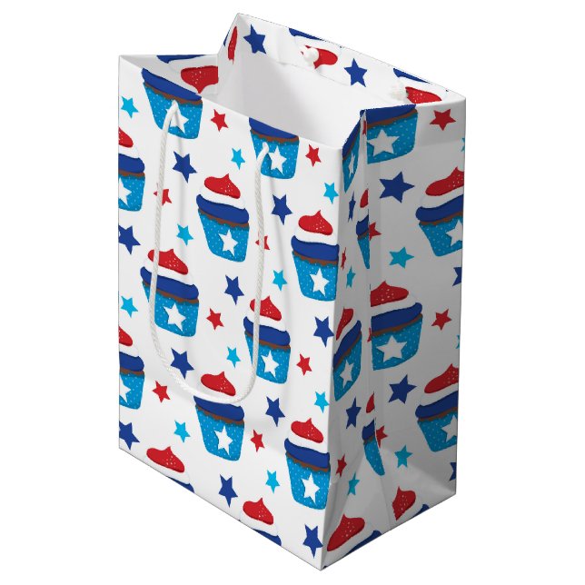 Sac Cadeau Moyen Patriotique (Devant Angle)