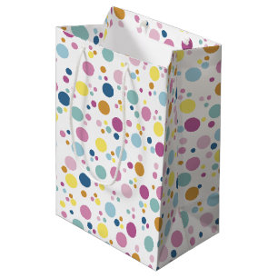 Sac Cadeau Moyen Pattern de Colorful Polka