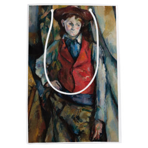 Sac Cadeau Moyen Paul Cezanne - Garçon au gilet rouge