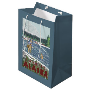 Sac Cadeau Moyen Pêcheur de mouche - Latouche, Alaska