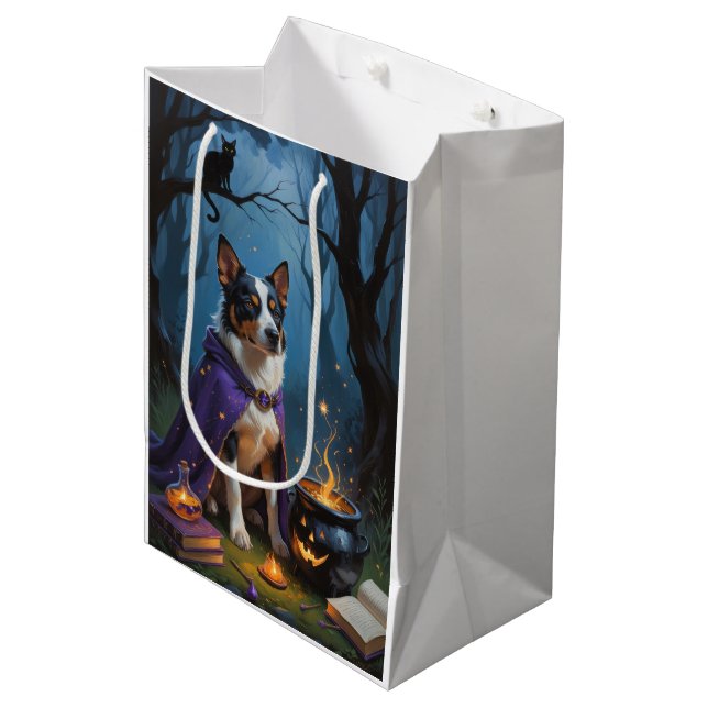 Sac Cadeau Moyen Peinture d'Halloween capricieuse australienne (Devant Angle)