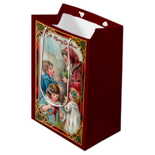 Sac Cadeau Moyen Père Noël avec les enfants