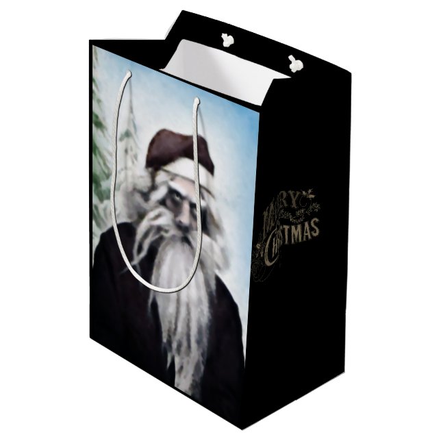Sac Cadeau Moyen Père Noël bizarre (Dos Angle)