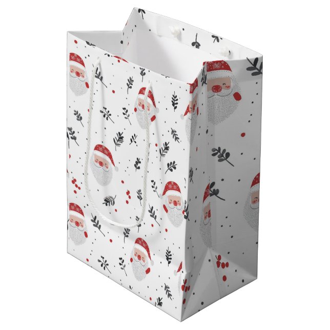 Sac Cadeau Moyen Père Noël - Noël (Devant Angle)