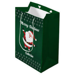Sac Cadeau Moyen Père Noël saisonnier moderne Joyeux Noël