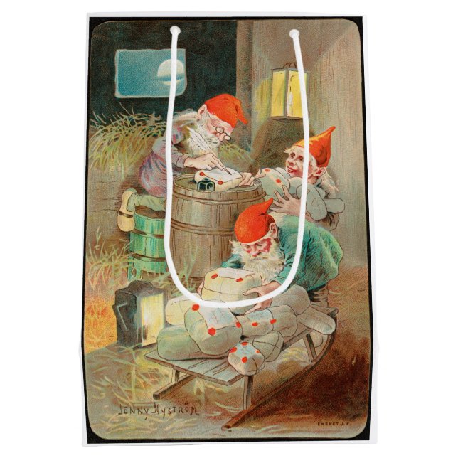 Sac Cadeau Moyen Père Noël suédoise de Noël (par Jenny Nyström) (Dos)