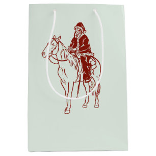 Sac Cadeau Moyen Père Noël sur le graphique à cheval