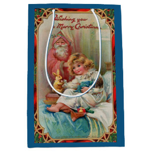 Sac Cadeau Moyen Père Noël vous souhaite un Joyeux Noël