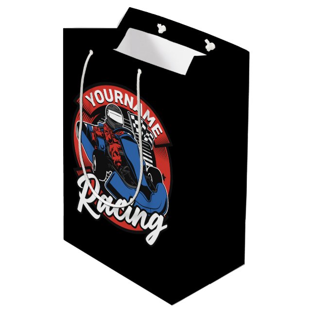 Sac Cadeau Moyen Personalized Go Kart (Dos Angle)