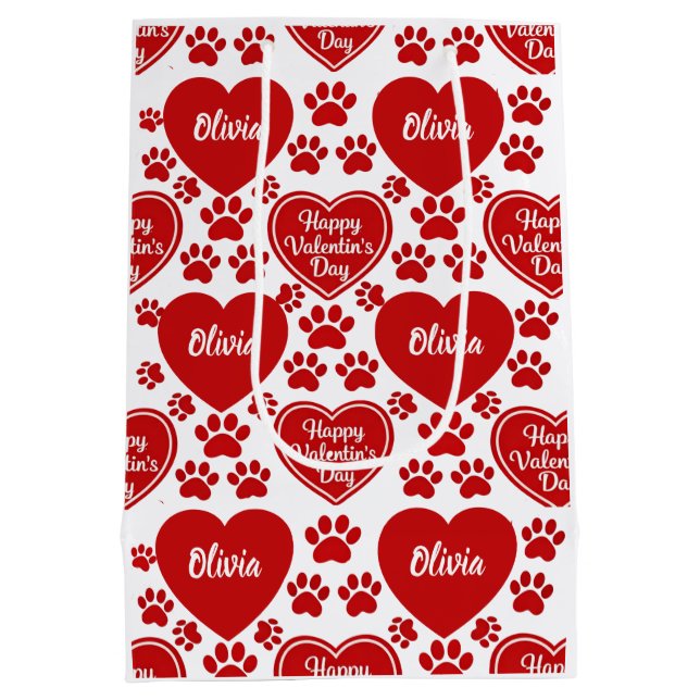 Sac Cadeau Moyen Personalized Valentine's Day Gift Bag  (Dos)
