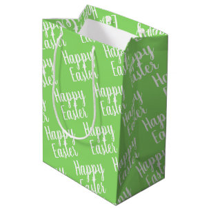 Sac Cadeau Moyen Personnalisable Happy Easter Green