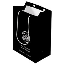 Sac cadeau moyen personnalisé avec logo d'entrepri