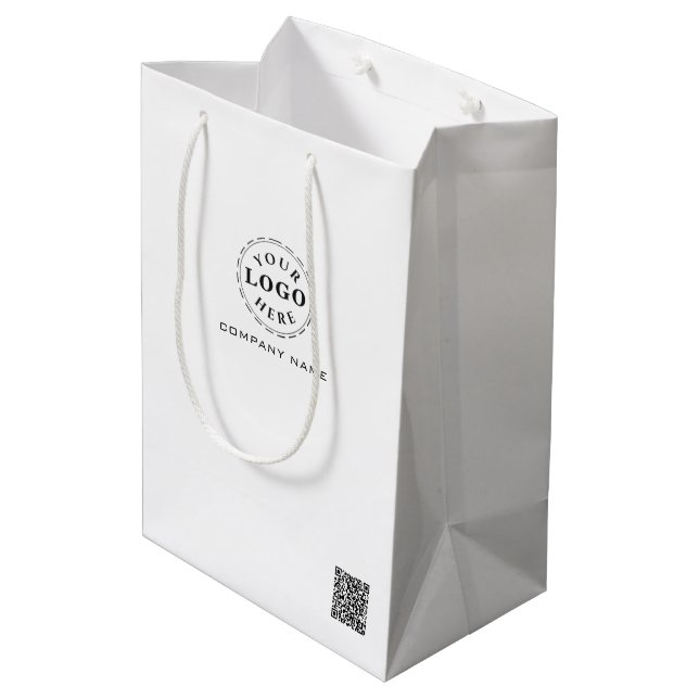 Sac cadeau moyen personnalisé pour l'image de marq (Dos Angle)
