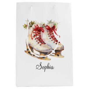 Sac Cadeau Moyen Personnaliser le patinage sur glace Moyenne Person