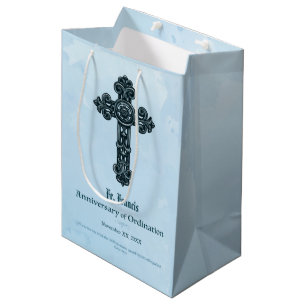 Sac Cadeau Moyen Personnaliser, Ordination Anniversaire Prêtre, Cr