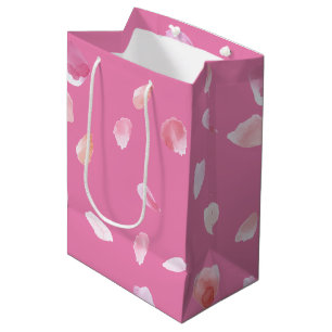Sac Cadeau Moyen Pétales roses