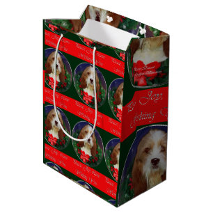 Sac Cadeau Moyen Petit Basset Griffon Vendeen Noël