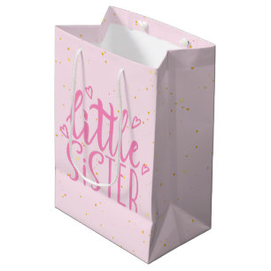 Sac Cadeau Moyen Petite Soeur Typographie Texte moderne